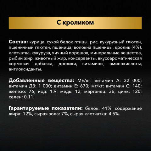 Pro Plan Cat Adult Sterilised сухой корм для стерилизованных кошек с кроликом - 200 г
