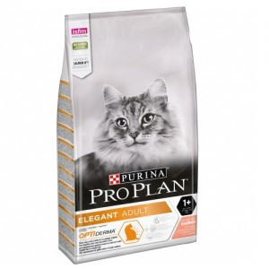 Pro Plan Cat Adult Elegant сухой корм для взрослых кошек для кожи и шерсти с лососем - 400 г