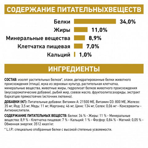 Royal Canin Urinary S/O Moderate Calorie сухой диетический корм для взрослых кошек при МКБ и ожирении - 1,5 кг