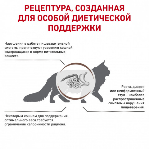 Royal Canin Gastro Int. Moderate Calorie GIM35 сухой корм с умеренным содержанием энергии для кошек при нарушении пищеварения - 2 кг