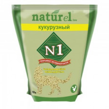 N1 Crystals NATUREL (Наполнитель для кошек Кукурузный, комкующийся) 4,5 л