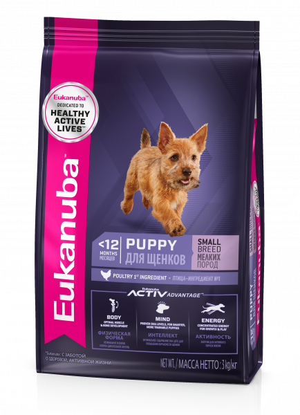Eukanuba Puppy Small Breed сухой корм для щенков мелких пород с курицей