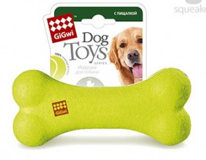 Gigwi Игрушка для собак Кость с пищалкой 11см