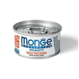Monge Cat Monoprotein Only Turkey (Консервы для взрослых кошек, хлопья с индейкой) 80 г х 24 шт