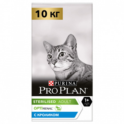 Pro Plan Cat Adult Sterilised сухой корм для стерилизованных кошек с кроликом - 10 кг