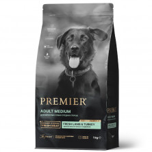 Premier Dog Lamb & Turkey Adult Medium сухой корм для собак средних пород, свежее мясо ягненка с индейкой - 1 кг