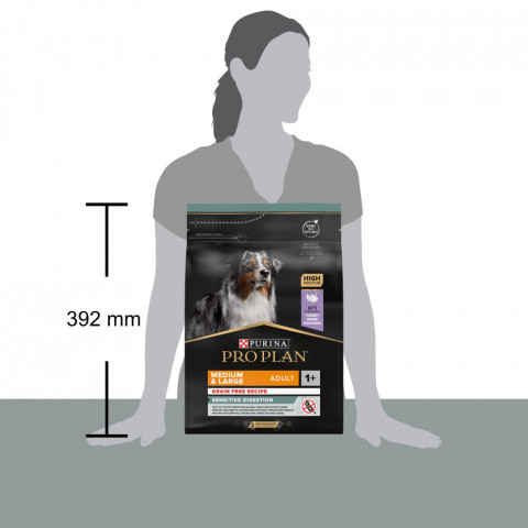 Purina Pro Plan Optidigest Grain Free сухой беззерновой корм для взрослых собак средних и крупных пород с чувствительным пищеварением с индейкой - 2,5 кг