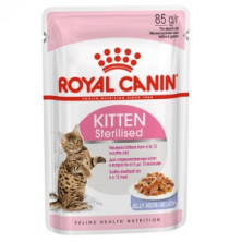 Royal Canin Kitten Sterilised паучи для котят после стерилизации и кастрации кусочки в желе - 85 г*12 шт