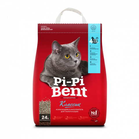 Pi-Pi Bent Classic комкующийся наполнитель из бентонитовой глины для кошек - 10 кг