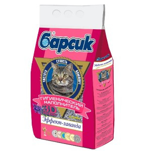 Барсик Эффект Лаванда (Наполнитель для кошек антибактериальный), 4,54л х 3шт