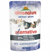 P Almo Nature Alternative Adult Cat Sardines (Паучи для взрослых кошек, сардины 91% мяса), 55г х 24шт