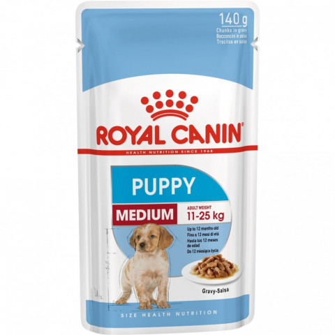 Royal Canin Medium Puppy влажный корм для щенков средних пород - 140 г*10 шт