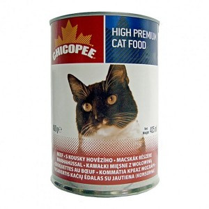 PS Chicopee Cat Chunks with Beef (Консервы для кошек с говядиной), 400г x 24шт