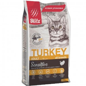 Сухой корм Blitz Adult Cats Turkey для кошек с индейкой - 10 кг