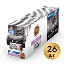 Pro Plan Housecat паучи для кошек при домашнем образе жизни с индейкой - 85 г х 26 шт