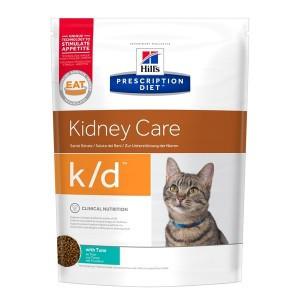 Hill's Prescription Diet k/d Kidney Care Tuna (Сухой диетический корм для кошек при заболеваниях почек, с тунцом) 1,5кг
