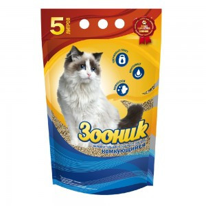 Зооник Комкующийся (Наполнитель для кошек), 5л х 4шт
