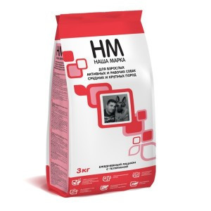 Наша Марка Актив для Средних и Крупных пород Телятина (Корм для взрослых активных и рабочих собак )12кг