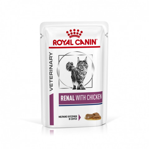 Royal Canin Renal Feline Chicken для кошек с почечной недостаточностью с курицей - 85 г*12 шт