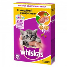 Whiskas с Индейкой и Морковью (Сухой корм для котят) 350 г