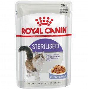 Royal Canin Sterilised паучи для стерилизованных кошек кусочки в желе - 85 г*24 шт