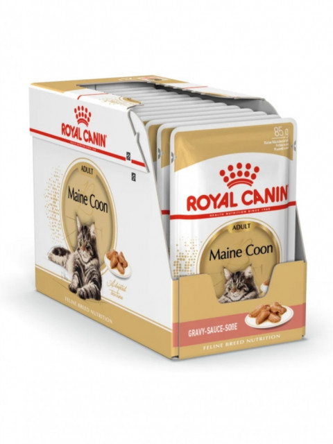 Royal Canin Maine Coon Adult паучи для взрослых кошек породы Мэйн Кун в соусе - 85 г*28 шт