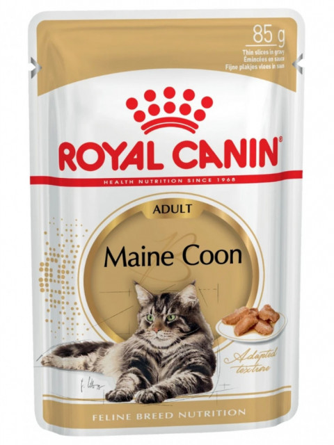Royal Canin Maine Coon Adult паучи для взрослых кошек породы Мэйн Кун в соусе - 85 г*28 шт