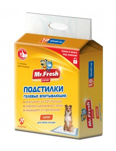 Mr.Fresh Expert (Пеленки впитывающие, на гелевой основе),  40 x 60 - 10шт