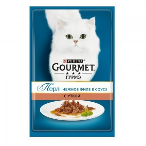 Gourmet Perle Утка (Паучи для кошек Мини-Филе, Утка в соусе), 85г х 24шт
