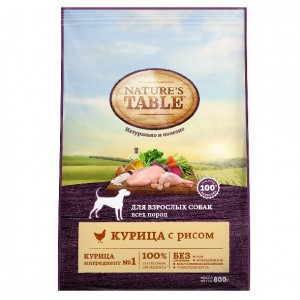 Nature`s Table Курица с рисом (Сухой корм для собак всех пород), 2,3 кг