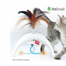 GiGwi Pet Droid (Интерактивная игрушка Фезер Спиннер для кошек со звуковым чипом), 18 см