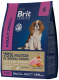 Brit Premium Dog Adult Small (Корм для взрослых собак мелких пород от 1 до 10 кг, с курицей), 3 кг