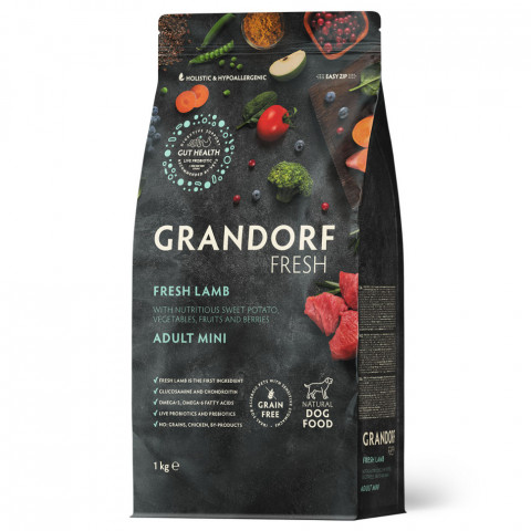 Grandorf Fresh Dog Adult Mini Lamb&Sweet Potato сухой корм для взрослых собак мелких пород с ягненком и бататом - 1 кг