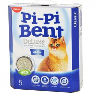 Pi-Pi Bent DeLuxe Fresh grass (Комкующийся бентонитовый наполнитель супер-премиум класса), 5 кг