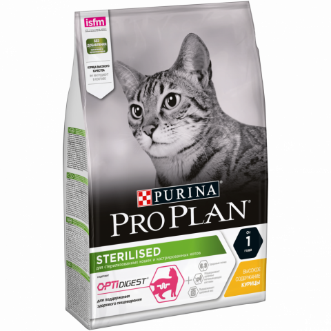 Pro Plan Cat Adult Sterilised сухой корм для стерилизованных кошек с курицей - 3 кг