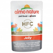 P Almo Nature HFC Jelly Adult Cat Tuna and Whitebait (Паучи для взрослых кошек, тунец с сардинками в желе), 55г х 24шт