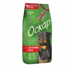 Оскар Актив (Сухой корм для взрослых активных собак), 12 кг