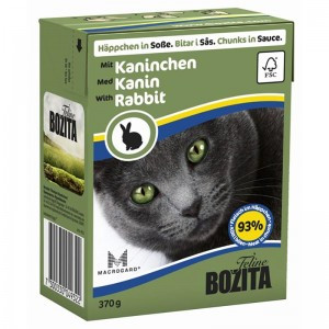 Bozita Rabbit Cat (Кусочки в соусе с кроликом для кошек), 370г