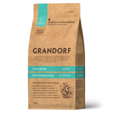 GRANDORF DOG 4 Meat PROBIOTIC MED&MAXI (4 мяса с пробиотиками для собак средних и крупных пород), 1 кг