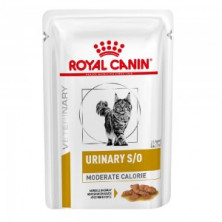 Royal Canin Urinary S/O Moderate Calorie влажный диетический корм кусочки в соусе для взрослых кошек при МКБ и ожирении - 85 г*12 шт
