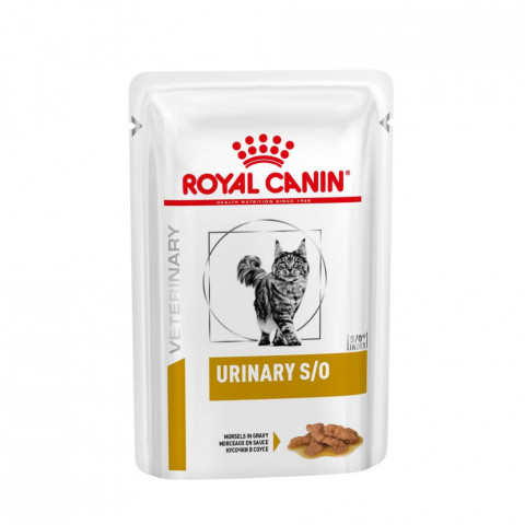 Royal Canin Urinary S/O влажный диетический корм кусочки в соусе для взрослых кошек при МКБ с курицей - 85 г*12 шт