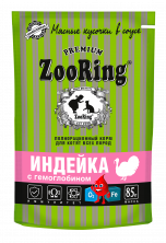 ZooRing для котят Сочные кусочки в соусе с индейкой и гемоглобином, 85 г х 26 шт