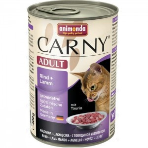 Animonda Carny Adult (Консервы для кошек с говядиной и ягненком) 400г х 6шт