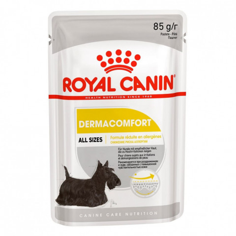 Royal Canin Dermacomfort паштет для собак с чувствительной кожей, склонной к раздражениям и зуду - 85 г*12шт